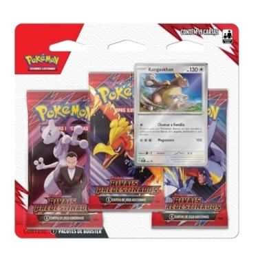 Imagem de Pokémon TCG, Blister Triplo Pokémon Ev10 Rivais Predestinados Kangaskhan