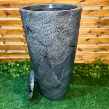 Imagem de Vaso De Planta Grande Cone Brilhante Luxo Decorativo GG - Renovar Arte