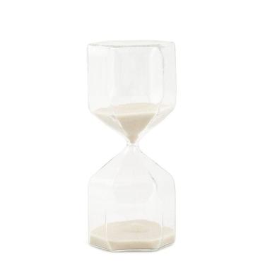 Imagem de Ampulheta Em Vidro Areia Branca 15 Minutos