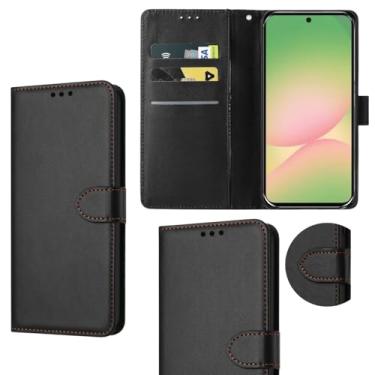 Imagem de Capa Carteira Flip Premium em Couro Sintético para Samsung Galaxy A56, Proteção Completa, Suporte Integrado, Compartimentos para Cartões, Preto