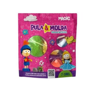 Imagem de Massa Para Modelar Criativa Princesa 7Cores 70G Pula E Mol - MAGIC KID