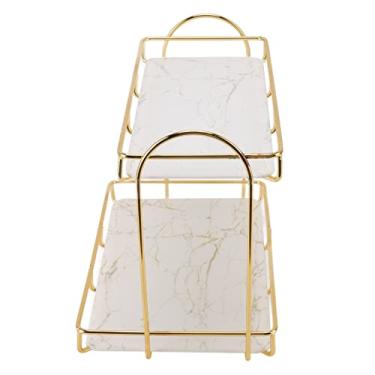 Imagem de Prateleira de Armazenamento de Cosméticos de 2 Camadas Armário Rack de Chão para Organizador Suporte de Cosméticos para Unidades de Prateleira Em pé