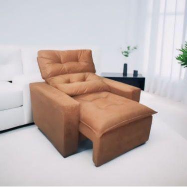 Imagem de Poltrona do Papai Retrátil e Reclinável em Tecido Suede - Veneza Estof