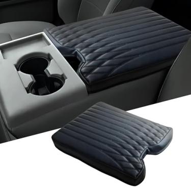 Imagem de Capa de apoio de braço do console central compatível com Ford F150 2015-2024 e F250 F350 F450 2017-2024 de couro para descanso de braço acessórios da tampa do apoio de braço do console do meio (para
