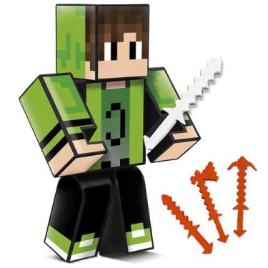 Imagem de Boneco Articulado cadres Mine com ferramenta Algazarra Craft