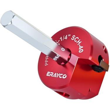 Imagem de Erayco Alargador de tubo de PVC de 3,5 cm, ferramenta alargadora de encaixe de tubo de plástico, encaixa em brocas padrão de 1,27 cm, protetor de encaixe de PVC para tubo ABS SCH40 PVC CPVC (3,5 cm)