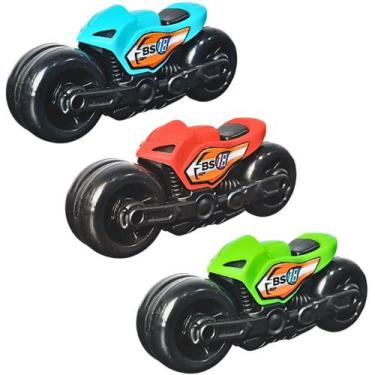 Imagem de Moto de Brinquedo Motinha Carrinho Infantil Kit Com 3 BS Toys