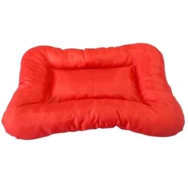 Imagem de Cama Pet Colchonete Extra Grande 85 cm X 65 cm Impermeável Para Cachorro Almofada Macia (Vermelho)