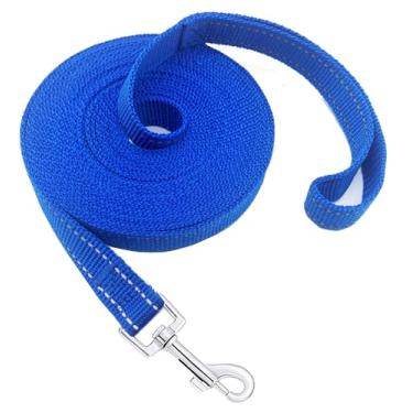 Imagem de Coleira de treinamento de nylon para cães pequenos e médios, coleira longa refletiva para cães/filhotes para treinamento de obediência, acampamento