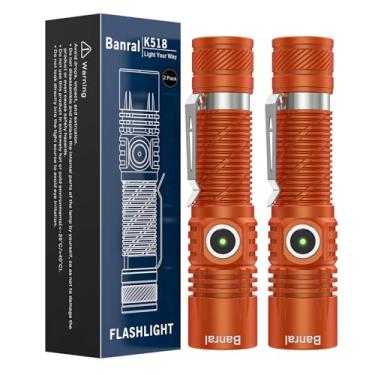 Imagem de Lanternas táticas recarregáveis, mini lanterna LED USB-C pequena de alto lúmens, luz de flash EDC compacta, 4 modos e função de memória, luzes de bolso impermeáveis para casa, acampamento, emergência