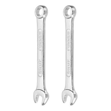 Imagem de HARFINGTON 2 peças chave de combinação 7 mm caixa métrica de 12 pontos e chave inglesa de extremidade aberta de aço zincado de extremidade dupla para conserto de móveis de tubos automotivos, faça você