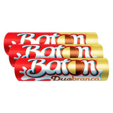 Imagem de Kit 3 Chocolate Garoto Baton Duo 16g