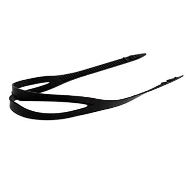 Imagem de Pulseira de cabeça de silicone durável de 49 cm universal para óculos de natação esportivos aquáticos – Preto