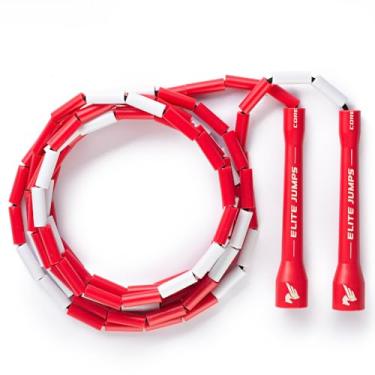 Imagem de Elite Jumps Corda de pular com contas de núcleo adulto para fitness - Corda de pular para treino - Corda de pular fitness com contas para exercícios alças inquebráveis de 12,7 cm - Projetado para