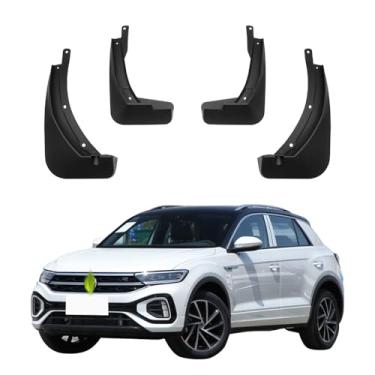 Imagem de 4 Pces Para-Lamas para Automóveis, Protetor de Lama Resistente do Respingo Plástico de Proteção Reforçada compatível com Volkswagen VW T-ROC T Roc TRoc 2017 2018 2019