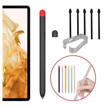 Imagem de Capa Antiderrapante + Pontas Extras Para S-Pen Galaxy Tab S8