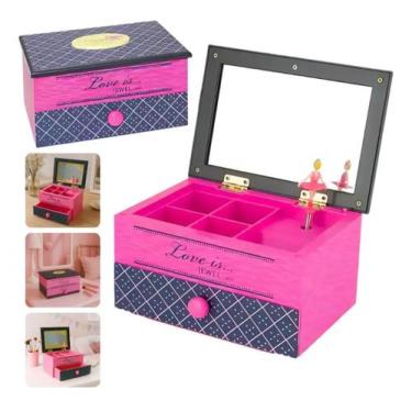 Imagem de Caixinha De Musica E Porta Joia Retro Com Bailarina Á Corda - D Presen