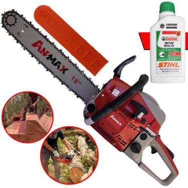 Imagem de Motosserra Anmax CS5200B À Gasolina 2T 52cc 2,7HP 11.000rpm Alta Perfo