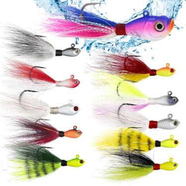 Imagem de Kit 10 Isca Artificial Jig Xuxinha Com Penacho Tucunare