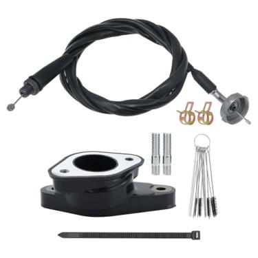 Imagem de Peças de reposição da bota do coletor de admissão do carburador adequadas para Honda TRX250 TRX250X TRX250TM e cabo do acelerador adequado para Honda TRX250 TRX 250 Recon 250