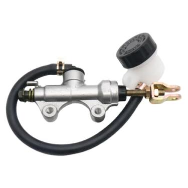Imagem de JicSuXi Bomba de cilindro mestre do freio traseiro de motocicleta, substituição, peça de reposição resistente, fácil de instalar, desempenho hidráulico