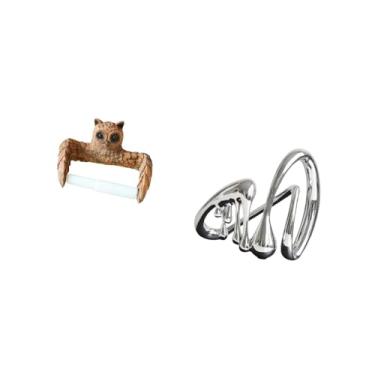 Imagem de Fenteer Suporte de Papel Higiênico de Abstrata Criativa, Escultura Minimalista, Organizador de Toalhas, Dispensador de Rolo de Arte de Desenho Animado,