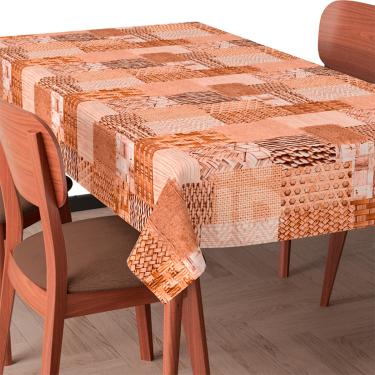 Imagem de Toalha Mesa Plástica Térmica Sisal 4 lugares Redonda