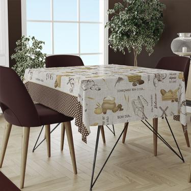 Imagem de Toalha Mesa Plástica Térmica Pão Nosso 6 e 8 lugares 2,00