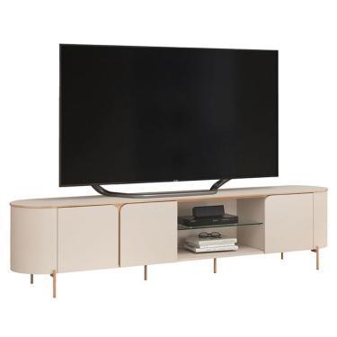 Imagem de Rack Bancada Para Sala Ariana Off White - Dj Móveis