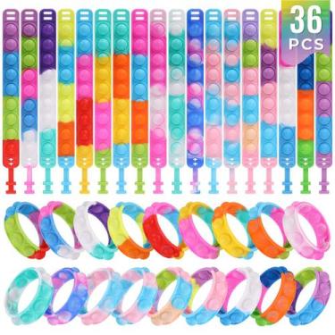 Imagem de Pacote de 36 pulseiras Fidget PicCircuit para crianças de 4 a 8 anos, 