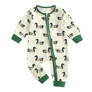 Imagem de Roupas de bebê Chloefairy Duck Hunting Romper 0-6 meses bege