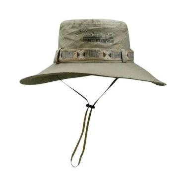 Imagem de Chapéu Balde de Aba Larga Masculino - Proteção UV, Ideal para Pesca, P
