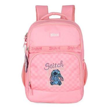 Imagem de Mochila De Costas Juvenil Original Stitch C/ Chaveiro Angel - Luxcel, 