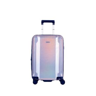 Imagem de Mala de Viagem Bordo Prata Sustentável em PET Reciclado com Cadeado TSA Internacional, Expansível com Zíper Expansor ECO RPET - Sestini