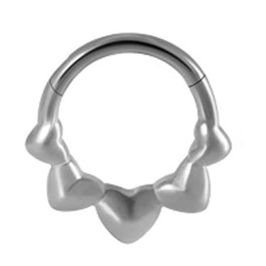 Imagem de Niaspi Anel delicado de coração, nariz, septo, para mulheres, coração, amor, joias, septo, narina, argola, nariz, cartilagem, piercing, joia corporal, 16g, Titânio, Sem Pedra Preciosa