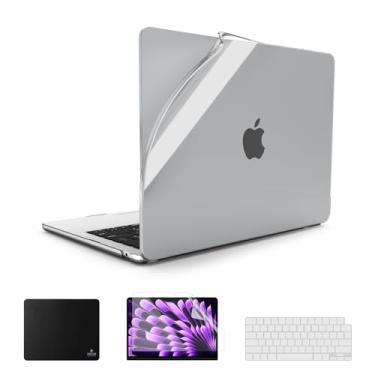 Imagem de PHOCAR Capa transparente para MacBook Air 13, Coincidencia Precisa para MacBook Air 13 M4 A3240, M3 A3113, M2 A2681 (2025-2022), incluindo capa de teclado, protetor de tela e mouse pad para MacBook
