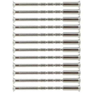 Imagem de MTQY 12 conjuntos de parafusos de maçaneta de porta M4 x 60 mm e parafuso de máquina de metal para fixação de cerca de gaveta de alavanca de ferragens