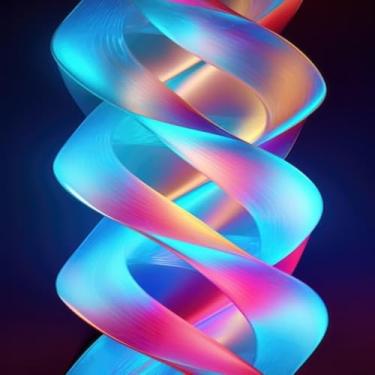 Imagem de Quadro Decorativo Moderno com Estampa Iridescente Neon para Parede Ambiente Criativo 50x50cm