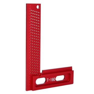 Imagem de Régua de Madeira de Alumínio de Alumínio Resistente, Regra de Marcação Em Forma de T, Com Precisão de Madeira, Com Madeira, Feita de Material de Liga de Alumínio de