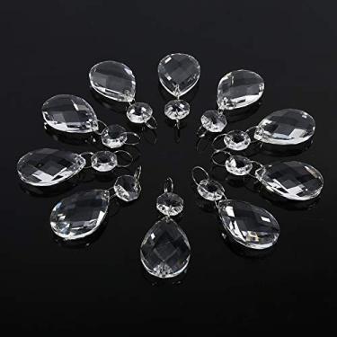 Imagem de 10pcs de Cristal de Vidro Transparente Prismas de Lustre Pendente Lâmpada de Luz Lâmpada Lança Acessórios de Bricolage, Pendente de Luz Transparente, Pendentes de Cristal