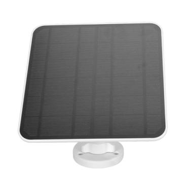 Imagem de Asixxsix Painel solar de 12 W, carregador de painel solar com cabo de carregamento de 3-m, suporte ajustável em 360 graus, painel solar para campainha Ring (CSP5W-O-W)
