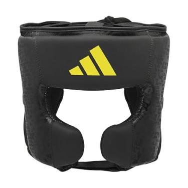 Imagem de Adidas Capacete de treinamento Silva 50 – proteção premium para MMA, boxe e treinamento de kickboxing (preto/preto/amarelo/camuflado, médio)