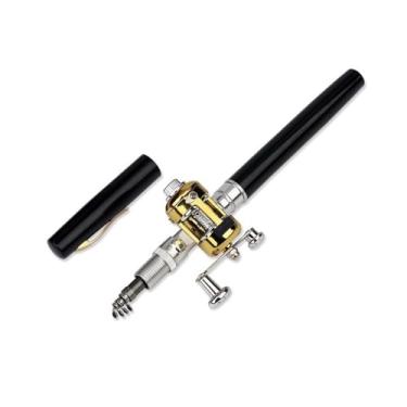 Imagem de Vara de Pesca de Viagem Conjunto de vara pesca telescópica, carretel, 96 cm, pequena +, equipamento