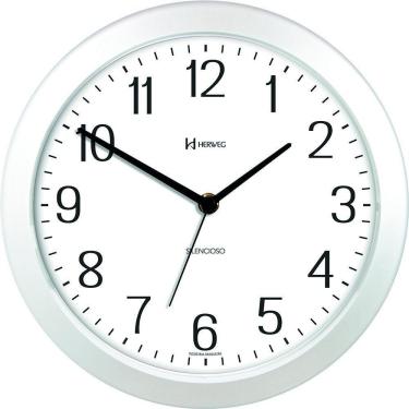Imagem de Relógio De Parede Herweg 660043 Silencioso 26cm Branco