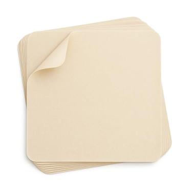 Imagem de Lynora Folhas de papel manteiga cru, 200 peças de papel antiaderente para assadeiras quadradas de 33 cm e 30 cm, forros de borda redonda pré-cortados para forno Ninja Air Fryer, até 232 ºC