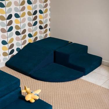 Imagem de Play Kids com 4 Módulos – Tecido Macio para Brincadeiras e Desenvolvimento - Little Duck (Azul, Boucle)