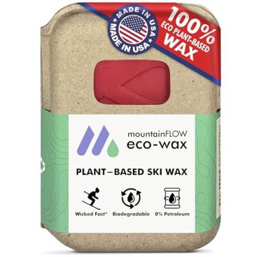 Imagem de MountainFLOW cera biodegradável à base de plantas para esqui/snowboard | Ótimo deslizamento + durabilidade | 0% petróleo! | Quente: 20-36F