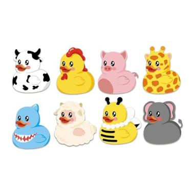 Imagem de Whaline 1000 pçs adesivos de rolo de pato de borracha animal autoadesivos engraçados safári zoológico animal pato adesivos para envelope garrafa de água scrapbook decoração artigos de festa de