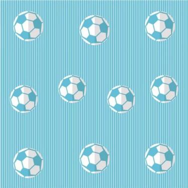 Imagem de Papel De Parede Infantil Futebol Azul