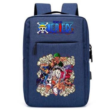 Imagem de Mochila Com Estampa DTF Anime Pirata Menino Piece Infantil Escolar Com
